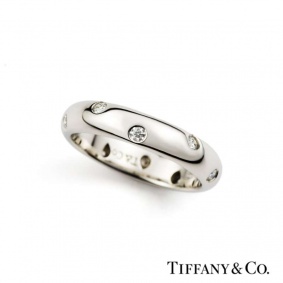 Tiffany & Co Diamond Etoile Wedding Band in Platinum